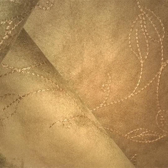 Knitted Embroidery Suede Fabric