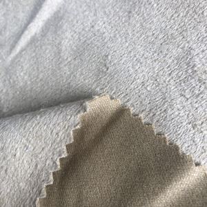 100% poliester dirajut kain suede